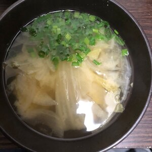 白菜と玉ねぎの味噌汁